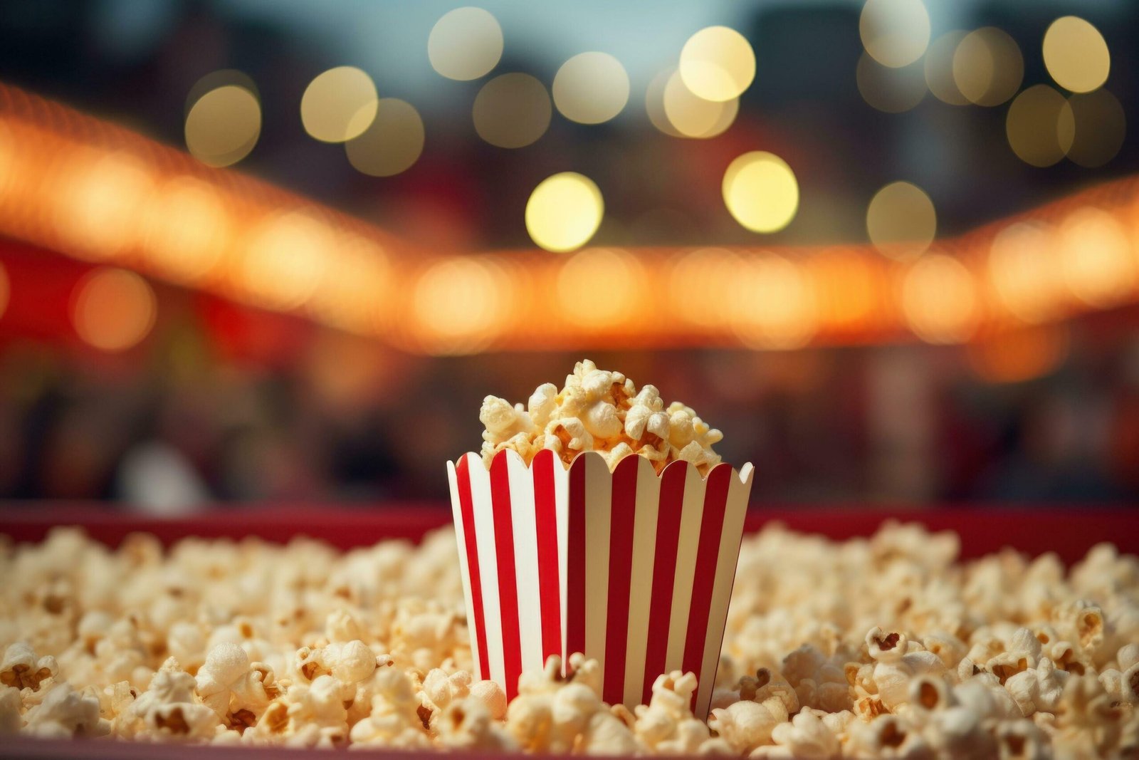 Image of Popcorn with Bright Lights